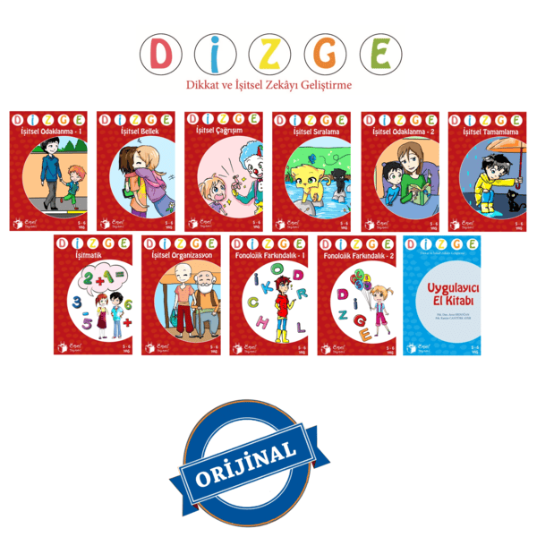 DİZGE 5-6 Yaş Dikkat ve İşitsel Zeka Geliştirme Kitapları